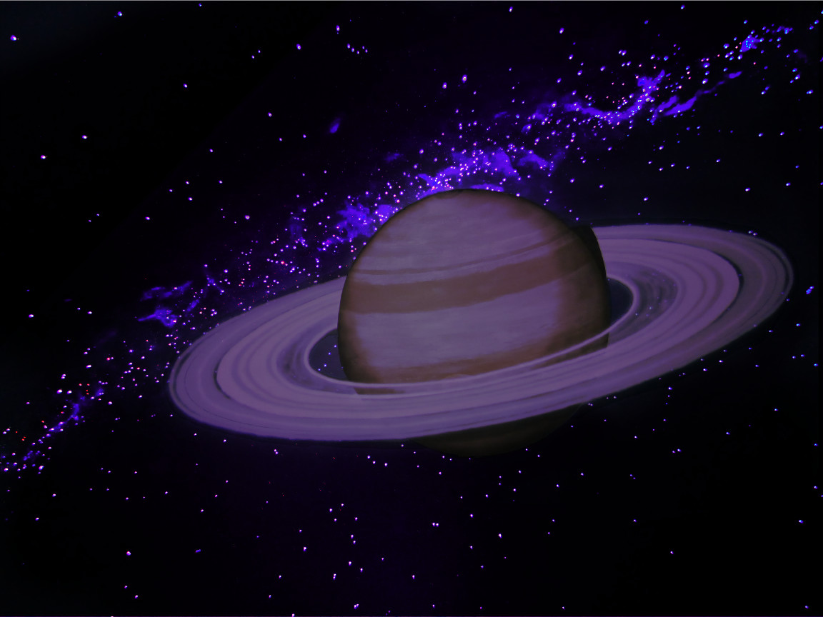 Peinture vue sous UV